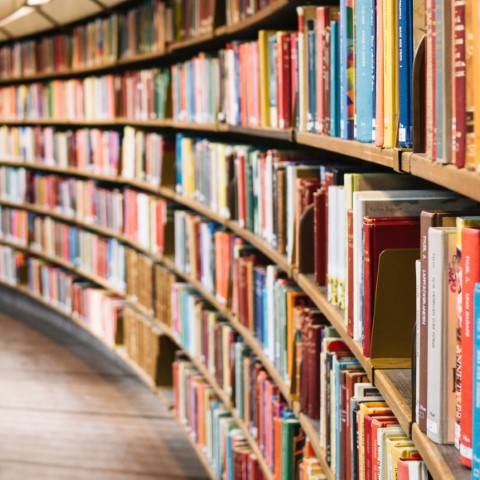 A vast library with many books